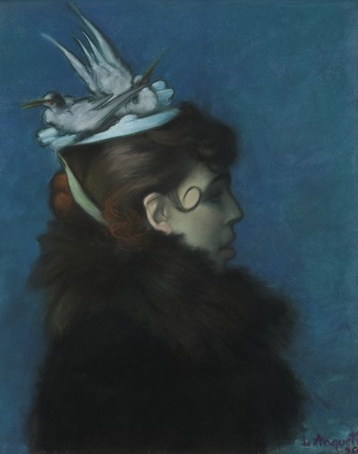 The Elegant Lady with Birds by Louis Anquetin